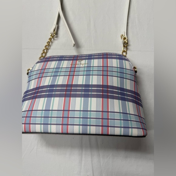 Nanette Lepore Plaid Crossbody Bag with Gold Accents - Picture 1 of 11